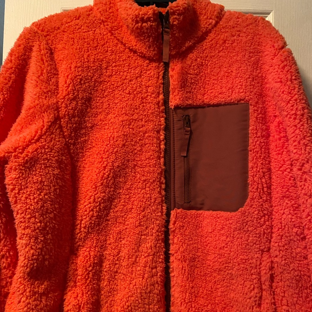 Women’s Pink Sherpa Mock Neck Jacket